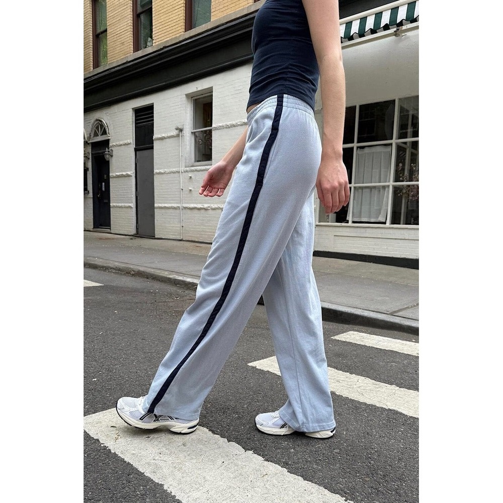 Brandy Melville Anastasia Soft Grey Wide Leg Sweatpants Y2K Loungewear S A011486